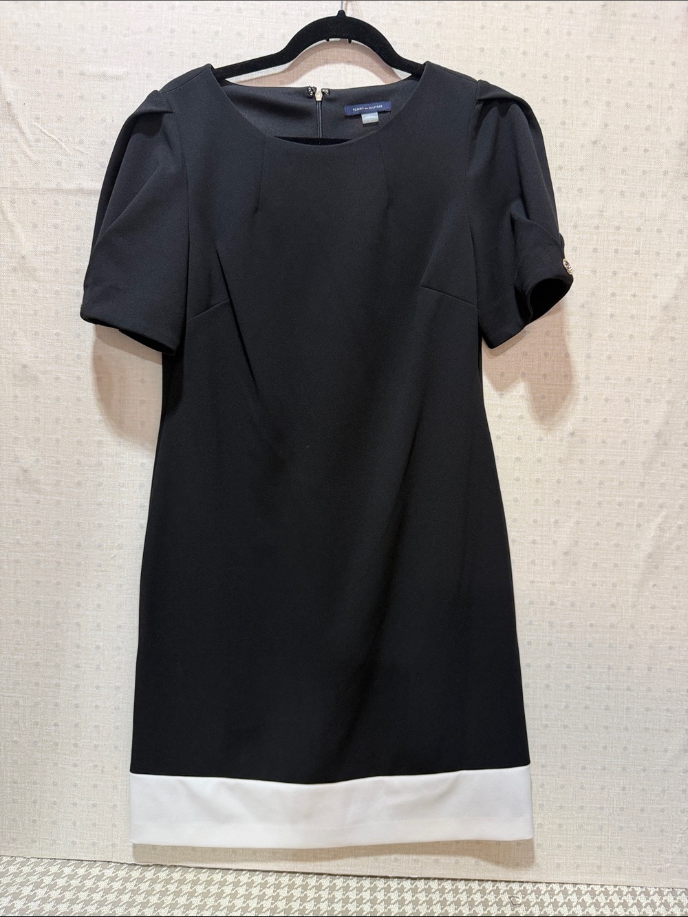Tommy Hilfiger Black Dress with White Hem